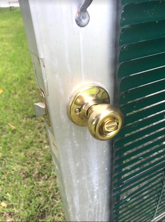 after installing new lock in door