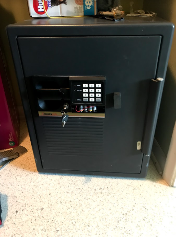 safe lock installed